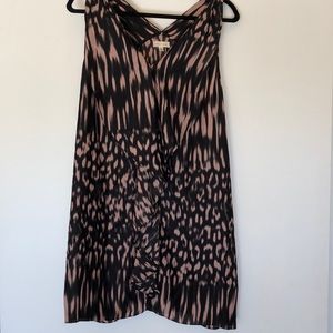 Black and orange printed dress